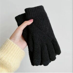 Todd Wexler 100% Thick Cashmere Gloves - Black
